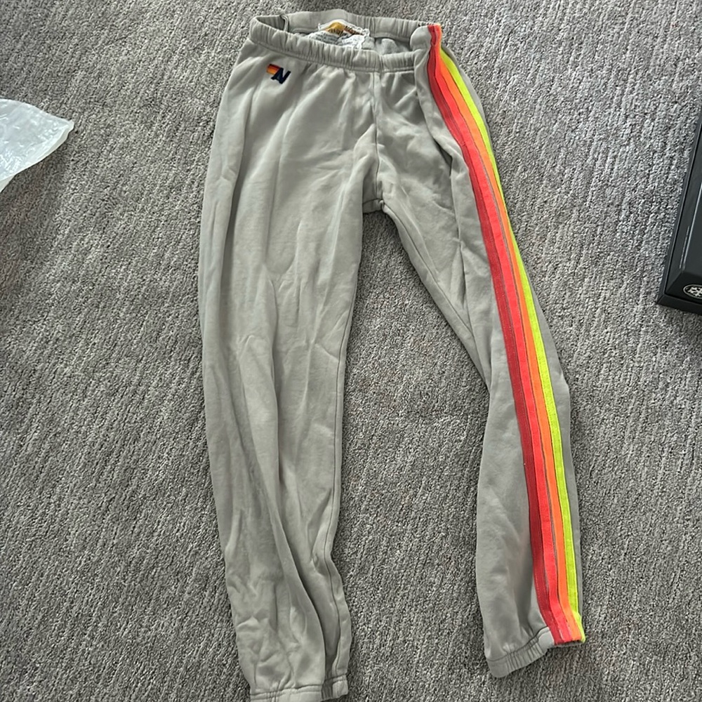 Grey aviator nation sweatpants